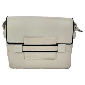 Delvaux Madame PM Crossbody Bag in White Leather